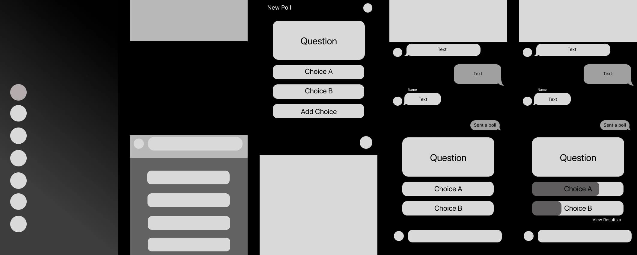 Wireframes for iMessage Polls
